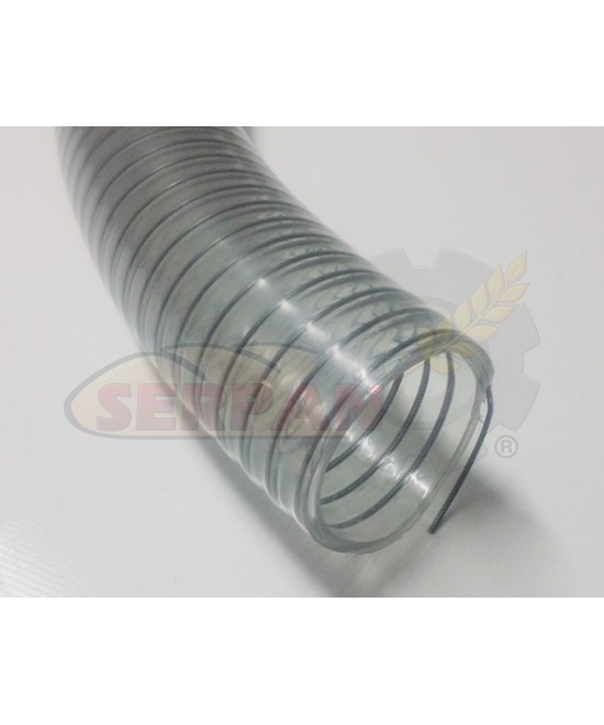 MANGUERA SILO HARINA PVC Ø50mm ESPIRAL DE ACERO RYLASPIR