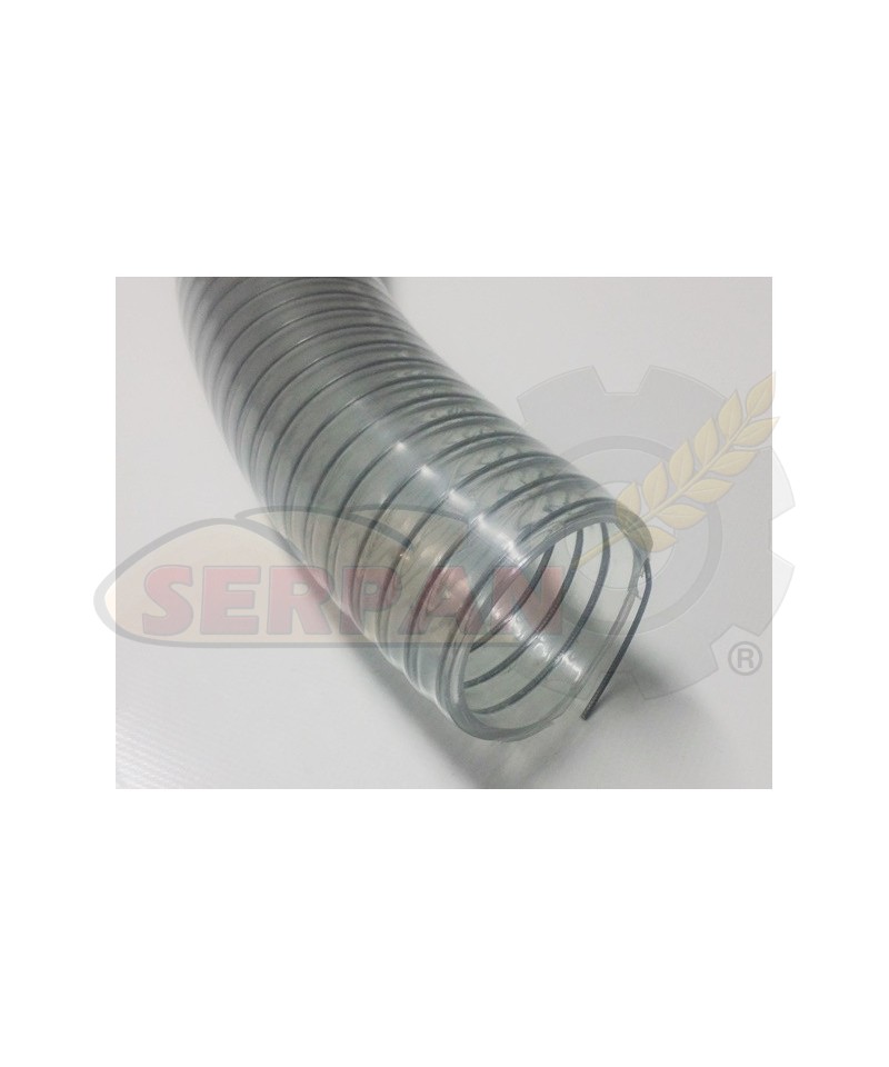 MANGUERA SILO HARINA PVC Ø50mm ESPIRAL DE ACERO RYLASPIR