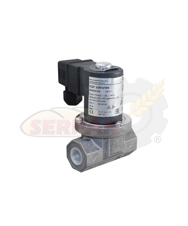 ELECTROVÁLVULA KROM SCHROEDER VGP 10R02W6 3/8" 200mbar 230VAC PARA HORNO DOBRA HONEYWELL VE410AA1003