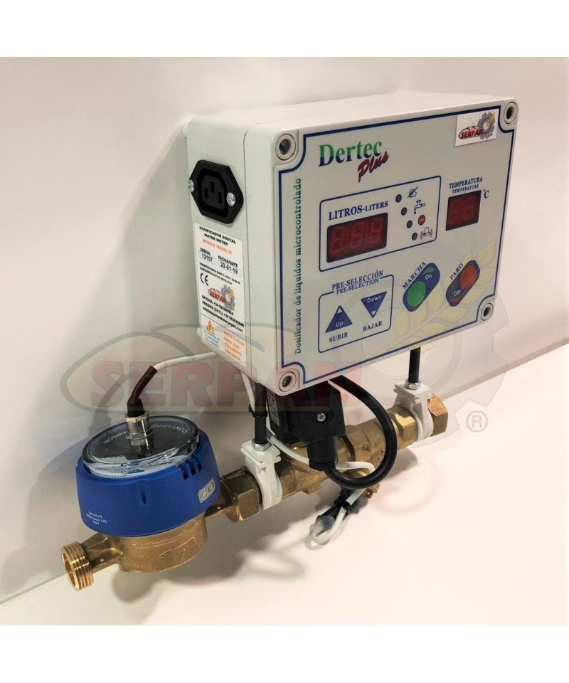 DOSIFICADOR DE AGUA CUENTALITROS AGUA  APEIPAM PARA PANADERIA PASTELERIA DERTEC PLUS 20