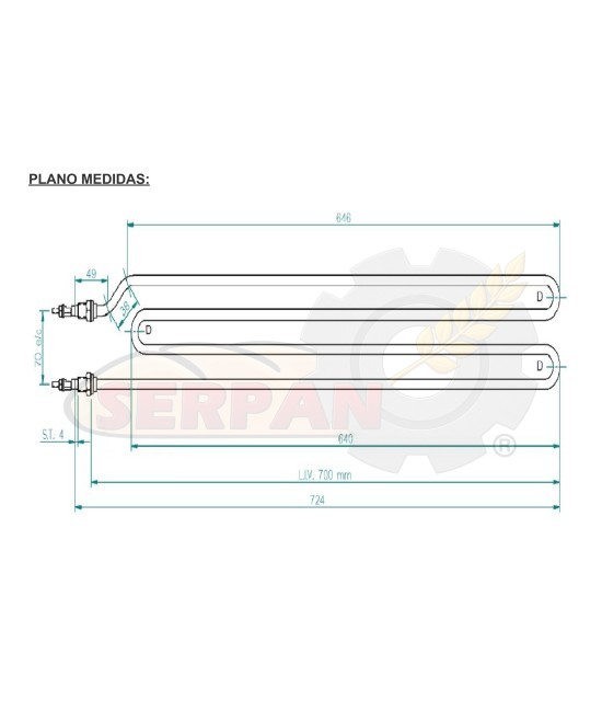 RESISTENCIA HORNO MONDIAL FORNI 3750W