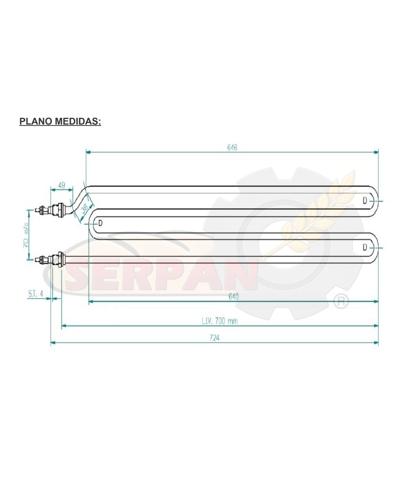 RESISTENCIA HORNO MONDIAL FORNI 3750W