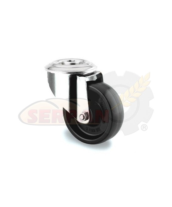 Rueda agujero pasante 80mmØ acero galvanizado