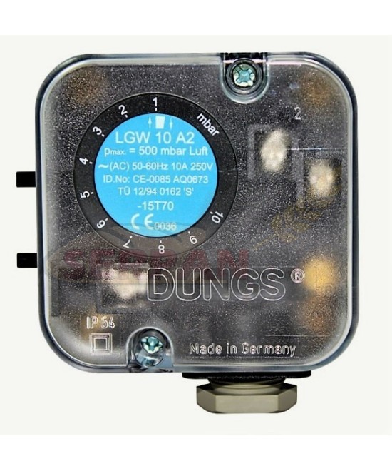 PRESOSTATO DUNGS QUEMADOR FLAXMER QUEMADOR CREMAX LGW 10 A2 REGULACIÓN 1 A 10Mbar