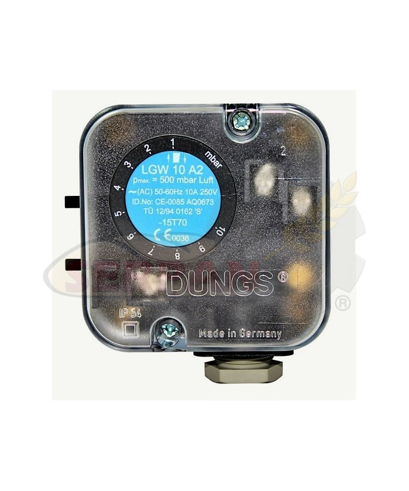 PRESOSTATO DUNGS QUEMADOR FLAXMER QUEMADOR CREMAX LGW 10 A2 REGULACIÓN 1 A 10Mbar