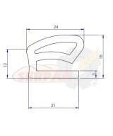 GOMA ALTA TEMPERATURA PARA PUERTA HORNO GASHOR / LOGIUDICE GASHOR COMPACT AC 90  MINI COMPACT MC90 ROTCAR MC-90