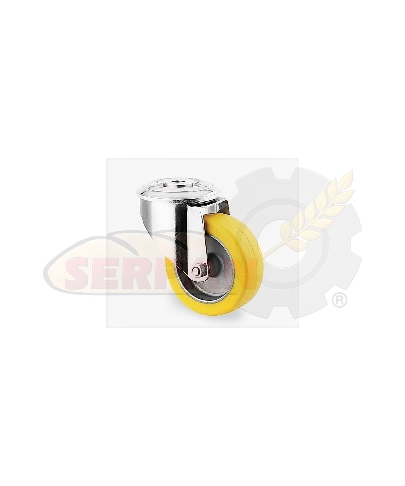 RUEDA PARA HORNO ANTICALÓRICA ANTIRUIDO AGUJERO PASANTE 100MMØ ACERO GALVANIZADO