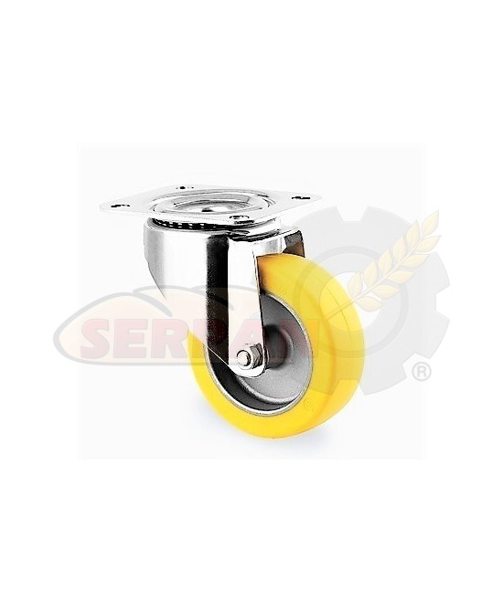 RUEDA PARA HORNO ANTICALÓRICA ANTIRUIDO PLATAFORMA 100 MMØ ACERO INOXIDABLE