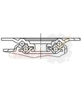 RUEDA PARA HORNO ANTICALÓRICA ANTIRUIDO PLATAFORMA 100 MMØ ACERO INOXIDABLE