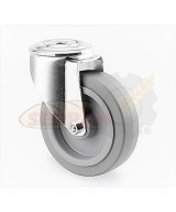 Rueda Poliamida Engomada Agujero Pasante 80 mmØ Acero Inoxidable