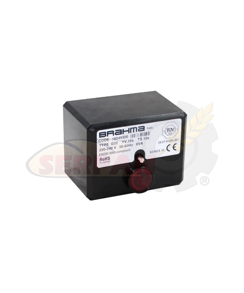 BRAHMA G22 18049300 TW10 TS10 G 22/07 TW10 TS10 18048002 G22/09 CENTRALITA QUEMADOR FLAXMER LE8 LE15 LE20