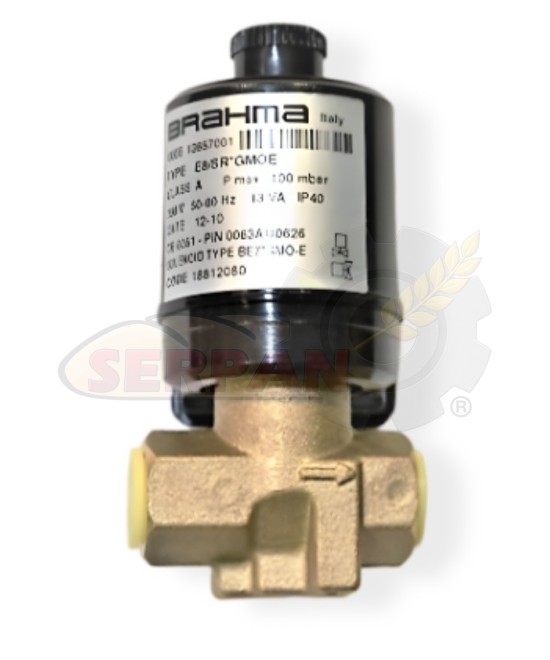 BRAHMA CODE 13657001 E8/SR 1/4" ELECTROVÁLVULA GAS HORNO DOBRA GAS 611