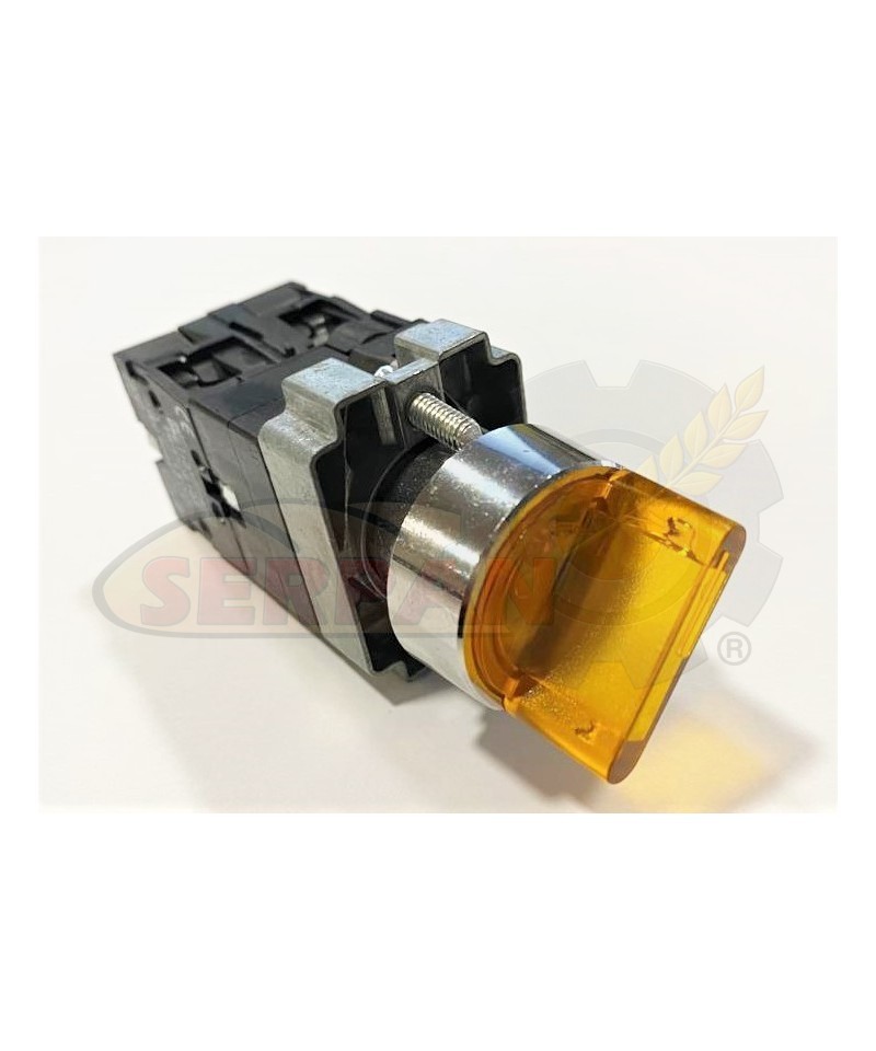 SELECTOR LUMINOSO AMBAR 3 POSICIONES INTERRUPTOR PESADORA DIVISORA AMASADORA HORNO REFINADORA