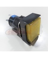 PULSADOR CON ENCLAVAMIENTO - 1NA + 1NC - AMARILLO 230V