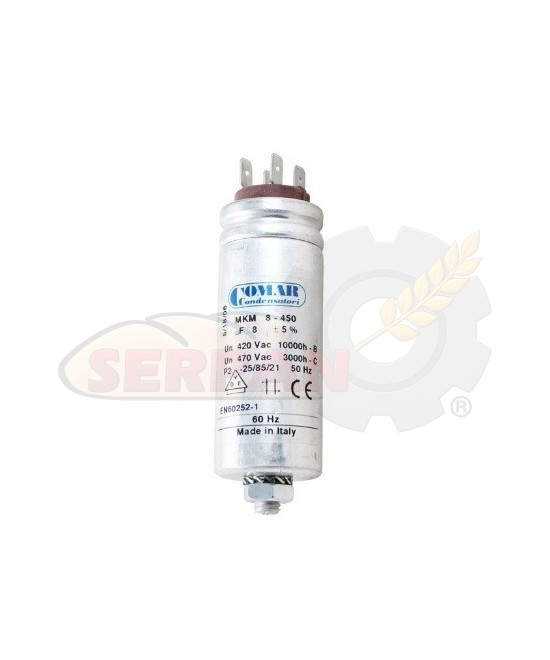 CONDENSADOR ALTERNA 450VAC 8uF COMAR