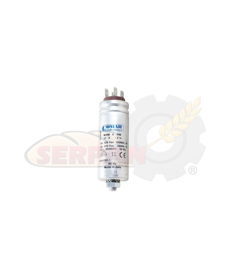 CONDENSADOR ALTERNA 450VAC 8uF COMAR