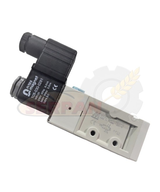 ELECTROVÁLVULA MINDMAN 1/4" 5 VIAS MONOESTABLE 230Vac