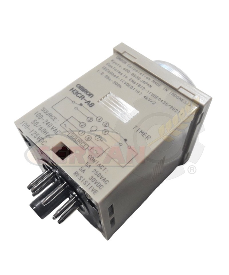 TEMPORIZADOR OMRON H3CR-A8 240VAC Cámara de reposo SUBAL MAPANVA Empaquetadora MAPE RAELMA