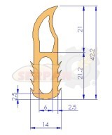 GOMA PUERTA HORNO SALVA KX-9+H BURLETE HORNO SALVA KX-9+H silicona alta temperatura