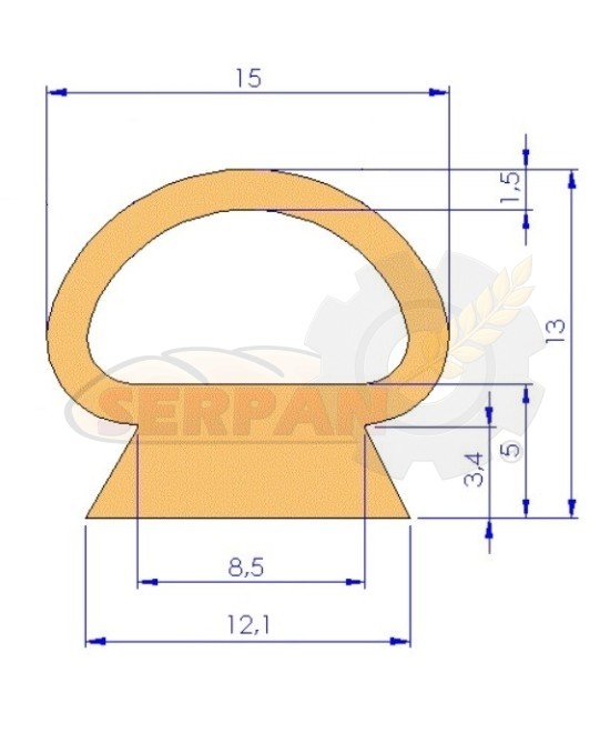 GOMA PUERTA HORNO SALVA MS-12-G/01 ;  LD-5+H  Tipo 13  ;  LD-5+H  Tipo 03