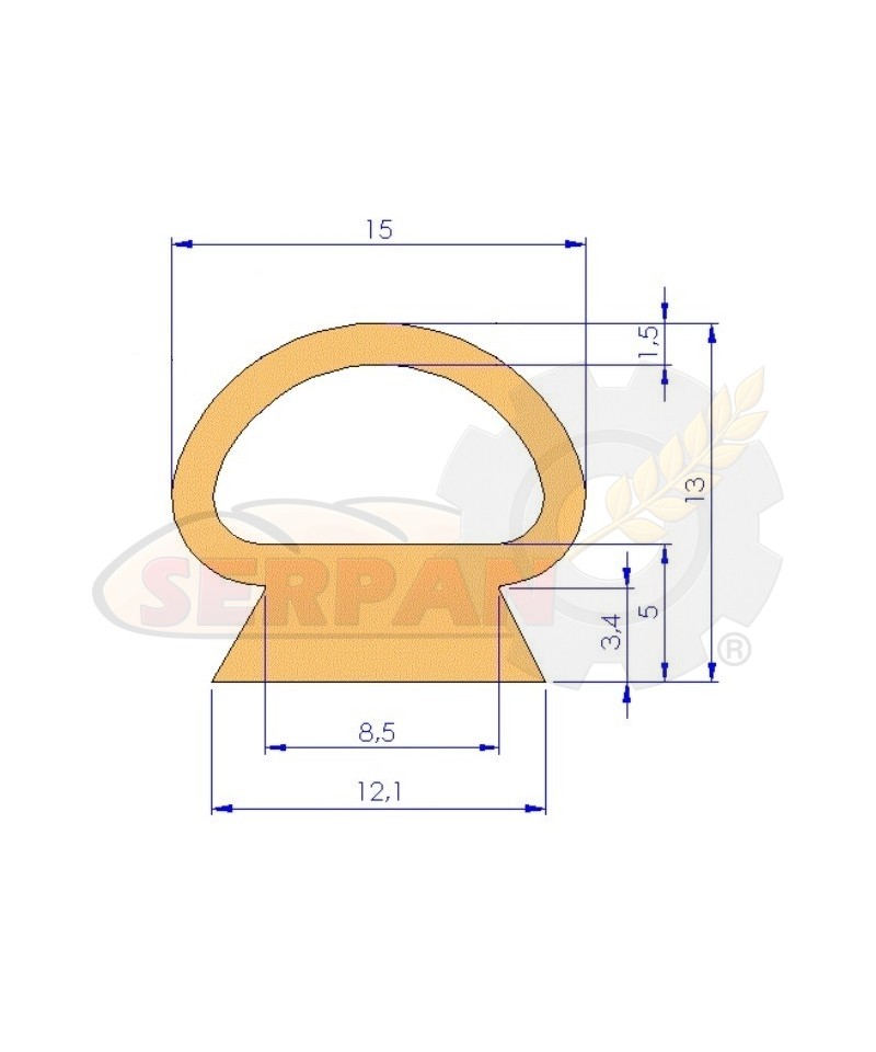 GOMA PUERTA HORNO SALVA MS-12-G/01 ;  LD-5+H  Tipo 13  ;  LD-5+H  Tipo 03