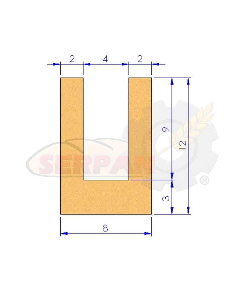 GOMA PUERTA SUJECCIÓN CRISTAL HORNO 8x12mm Revent , Begesa , Mondial Forni , Salva , GPG , AGB , Termopan , Europa