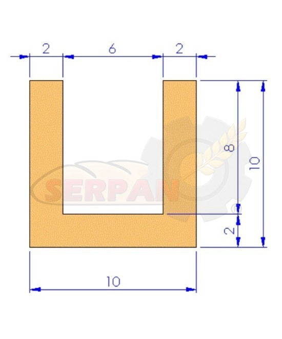 GOMA PUERTA SUJECCIÓN CRISTAL HORNO 10x10mm Revent , Begesa , Mondial Forni , Salva , GPG , AGB , Termopan , Europa