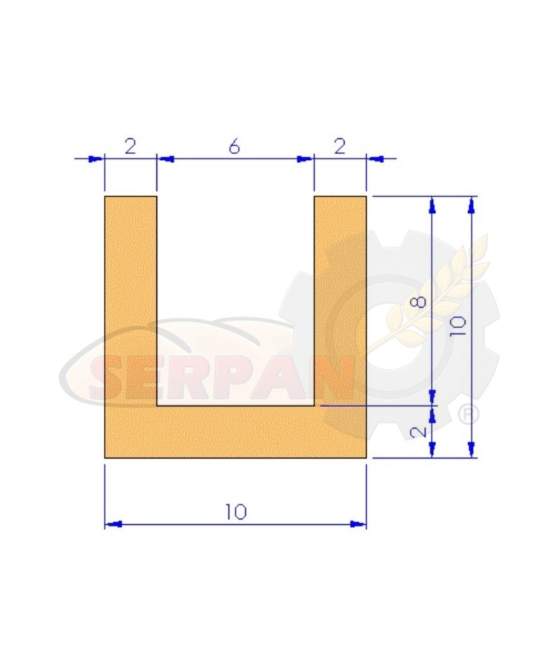 GOMA PUERTA SUJECCIÓN CRISTAL HORNO 10x10mm Revent , Begesa , Mondial Forni , Salva , GPG , AGB , Termopan , Europa