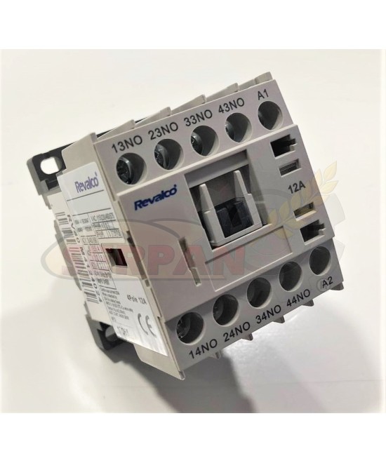 MINICONTACTOR REVALCO 4 POLOS N/0 24VAC 12A