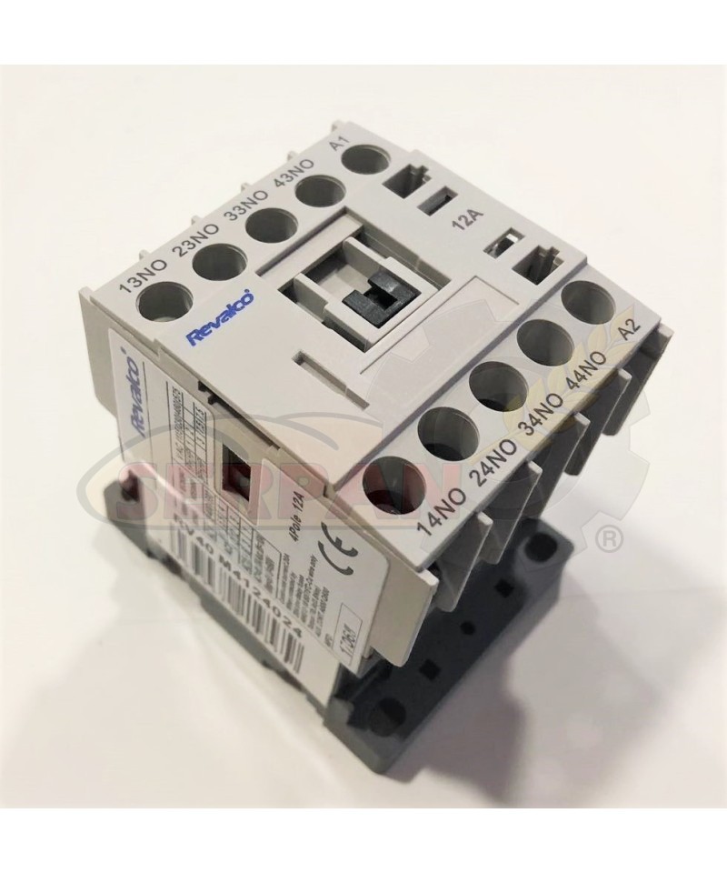 MINICONTACTOR REVALCO 4 POLOS N/0 24VAC 12A