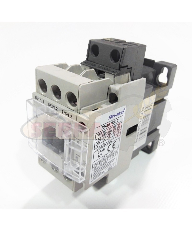 CONTACTOR REVALCO 3P/1NO+1NC 18A 230V