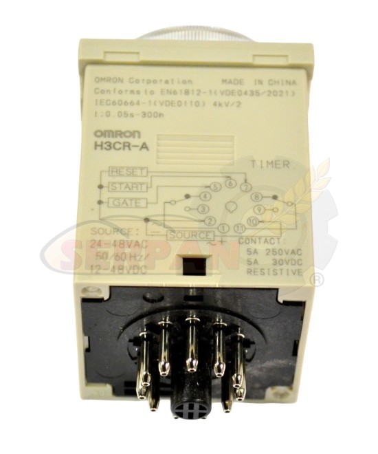 TEMPORIZADOR OMRON H3CR-A 24-48VAC / 12-48VDC CONEXIÓN 11  PÌN NAIS PM4H MULTIRANGE TIMER ATC12103