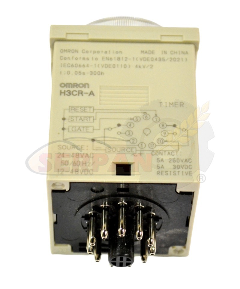 TEMPORIZADOR OMRON H3CR-A 24-48VAC / 12-48VDC CONEXIÓN 11  PÌN NAIS PM4H MULTIRANGE TIMER ATC12103