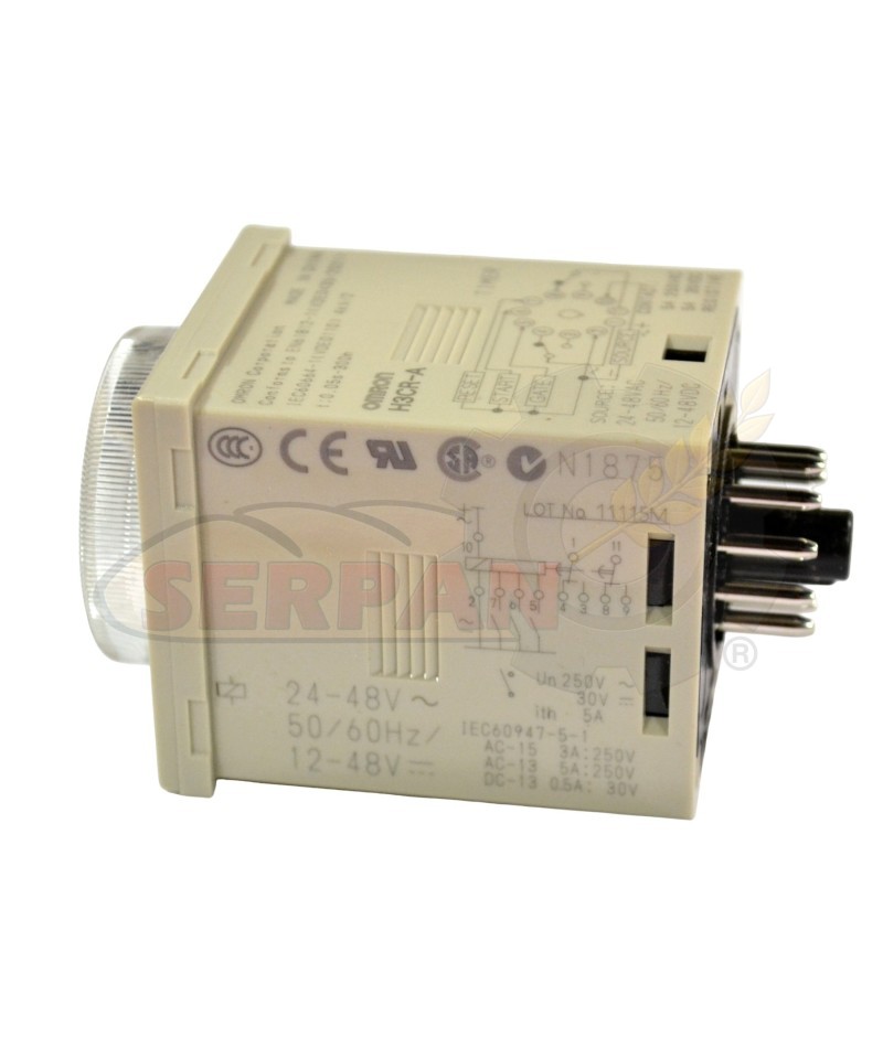 TEMPORIZADOR OMRON H3CR-A 24-48VAC / 12-48VDC CONEXIÓN 11  PÌN NAIS PM4H MULTIRANGE TIMER ATC12103
