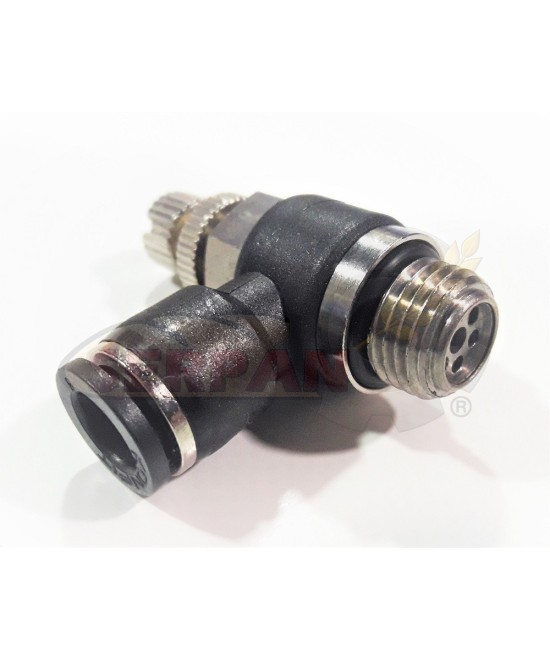 REGULADOR CAUDAL 1/8" Ø8 UNIDIRECCIONAL ORIENTABLE