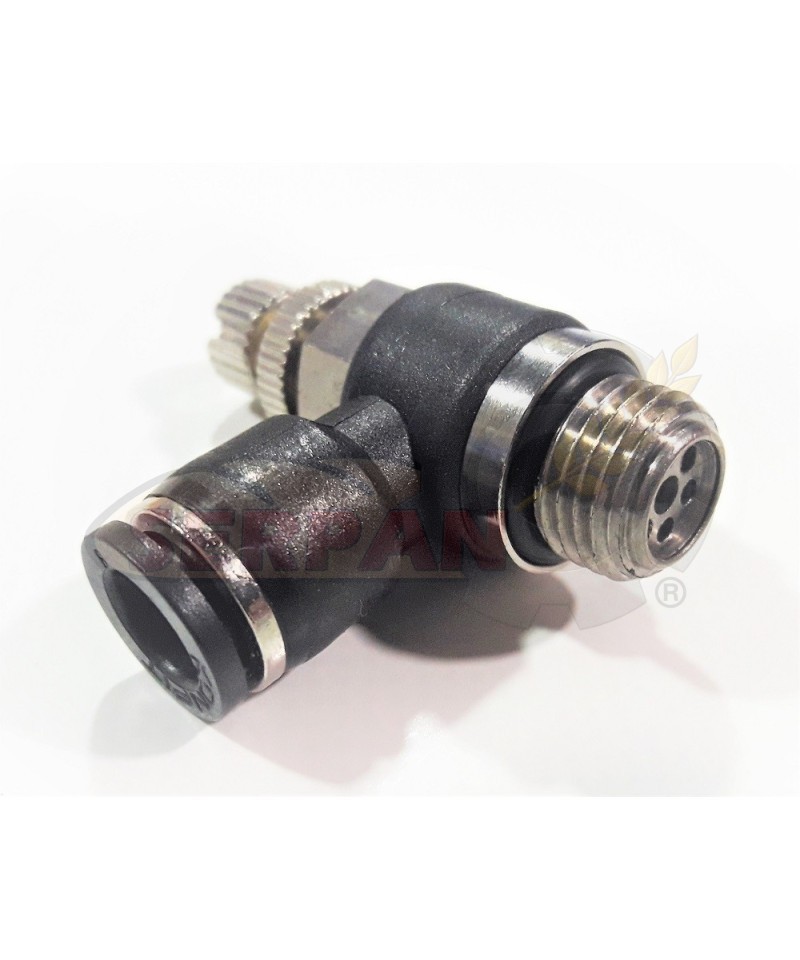 REGULADOR CAUDAL 1/8" Ø8 UNIDIRECCIONAL ORIENTABLE