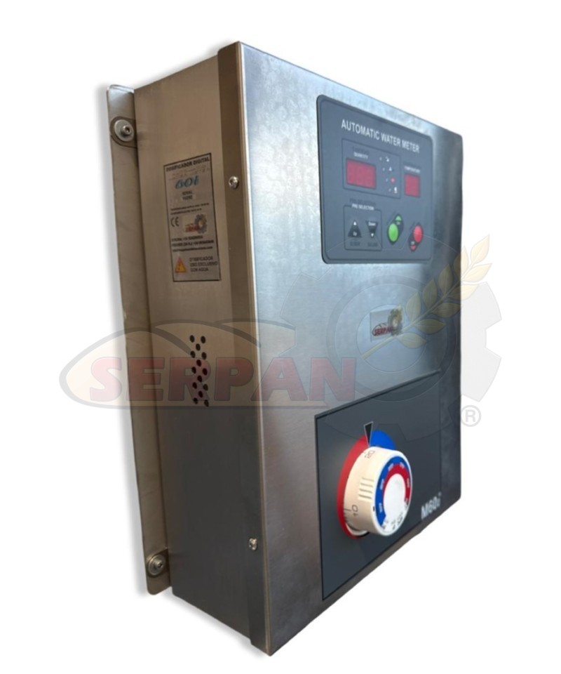 CUENTA LITROS AGUA DOSIFICADOR DE AGUA APEIPAM PARA PANADERIA PASTELERIA DERTEC PLUS 60 ACERO INOXIDABLE