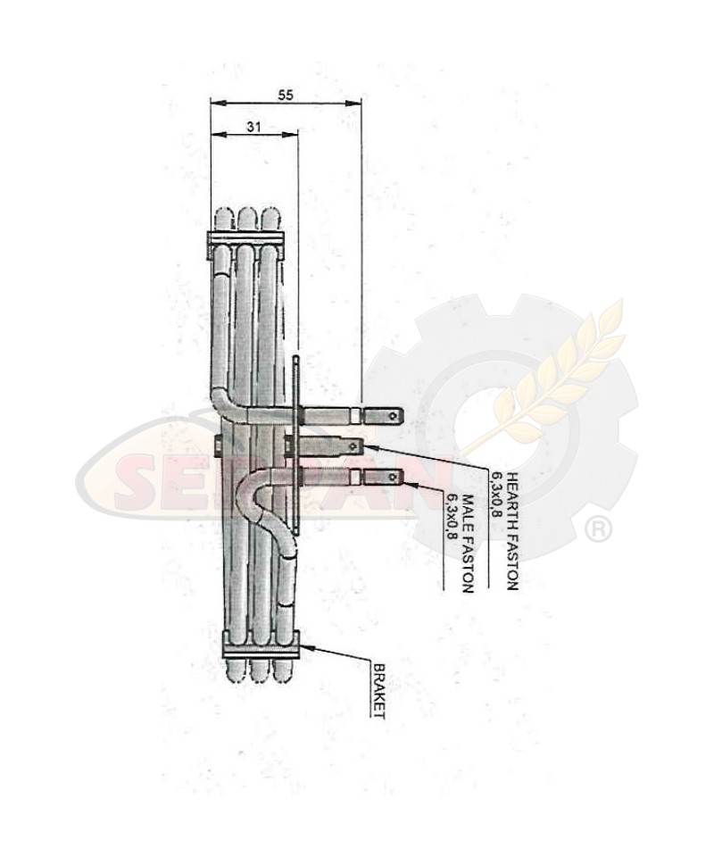 RESISTENCIA 3000W HORNO CONBEQ AGATHA-C NO TRAYS  VENIX T04MIS