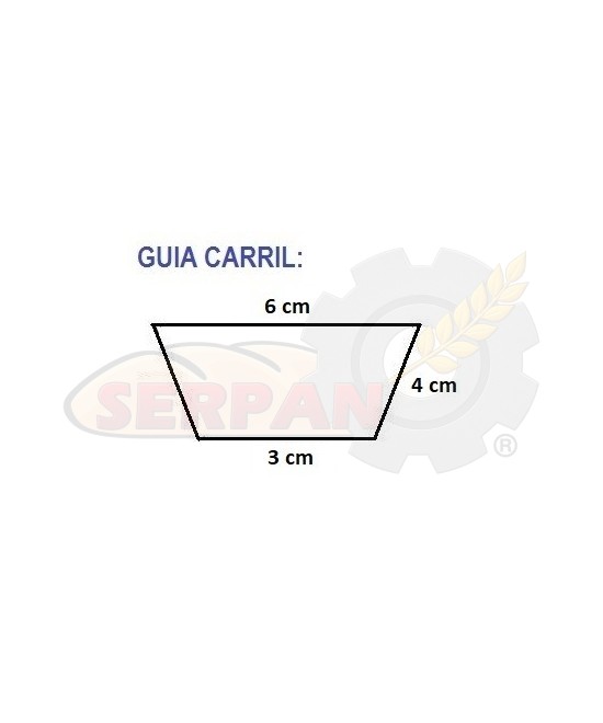 LONA ESCUDILLADORA PIDAM 2290X60mm GUIA 6x3x4mm 2PU
