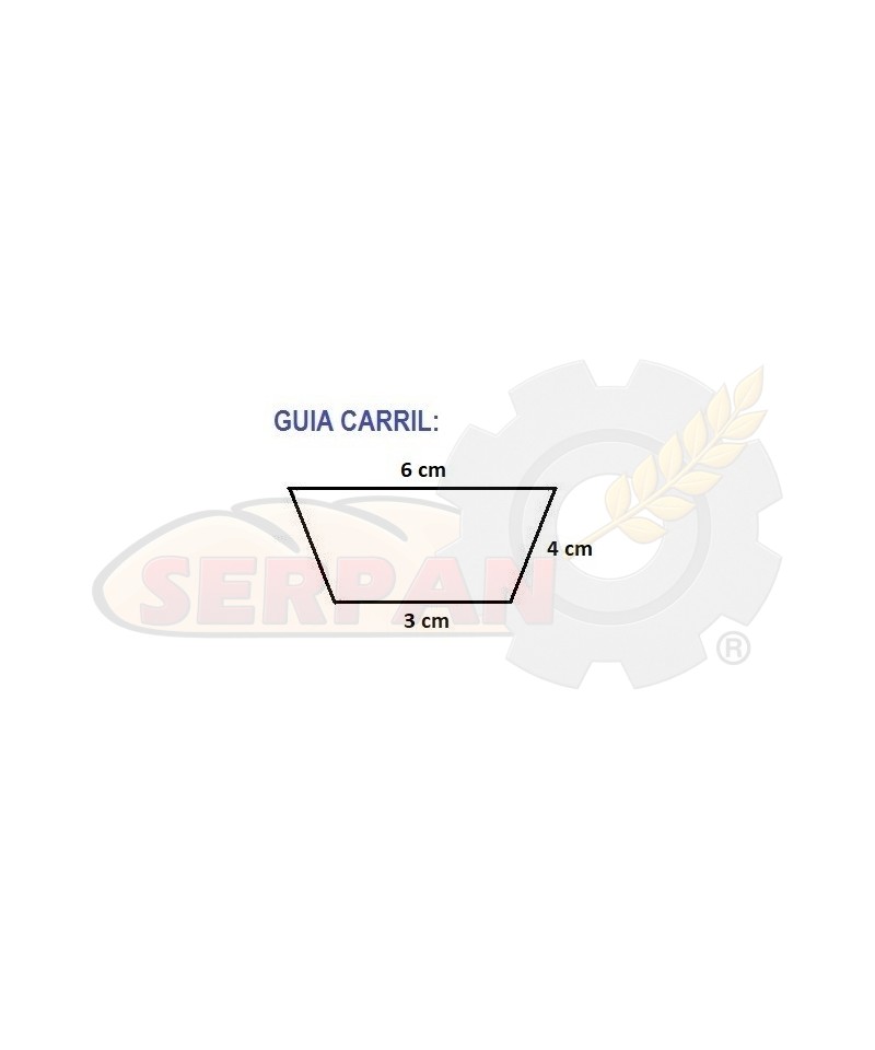 LONA ESCUDILLADORA PIDAM 2290X60mm GUIA 6x3x4mm 2PU