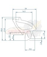 GOMA PARA PUERTA HORNO LAINOX RATIONAL