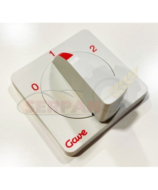 CARATULA 0-1-2 CONMUTADOR GAVE A-6803100 64x64mm