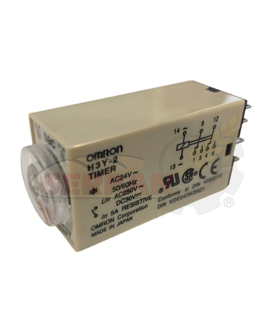 TEMPORIZADOR OMRON H3Y-2 MULTIRANGO 0 a 30s 24VAC / 24VDC / 240VAC