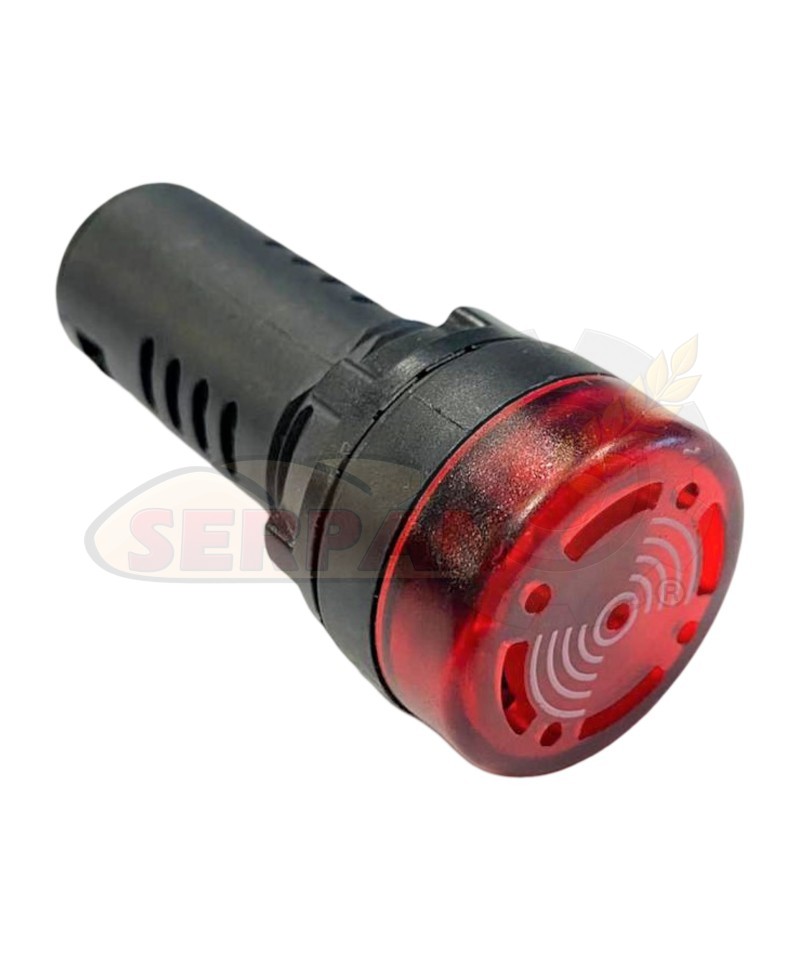 INDICADOR LED ROJO CON ZUMBADOR PILOTO SEÑALIZACION CON TIMBRE FORMADORAS, CAMARAS DE REPOSO, REFINADORAS,  SUBAL, CSM, MENDOZA,