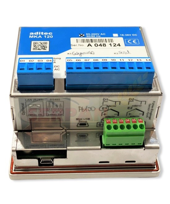 ADITEC MKA 120 MICROPROCESADOR 85V-230VAC ELOMA KERNTEMPERTAURREGLER DIGITAL 336011