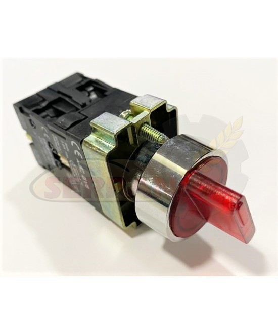 SELECTOR LUMINOSO ROJO 3 POSICIONES INTERRUPTOR PESADORA DIVISORA AMASADORA HORNO REFINADORA