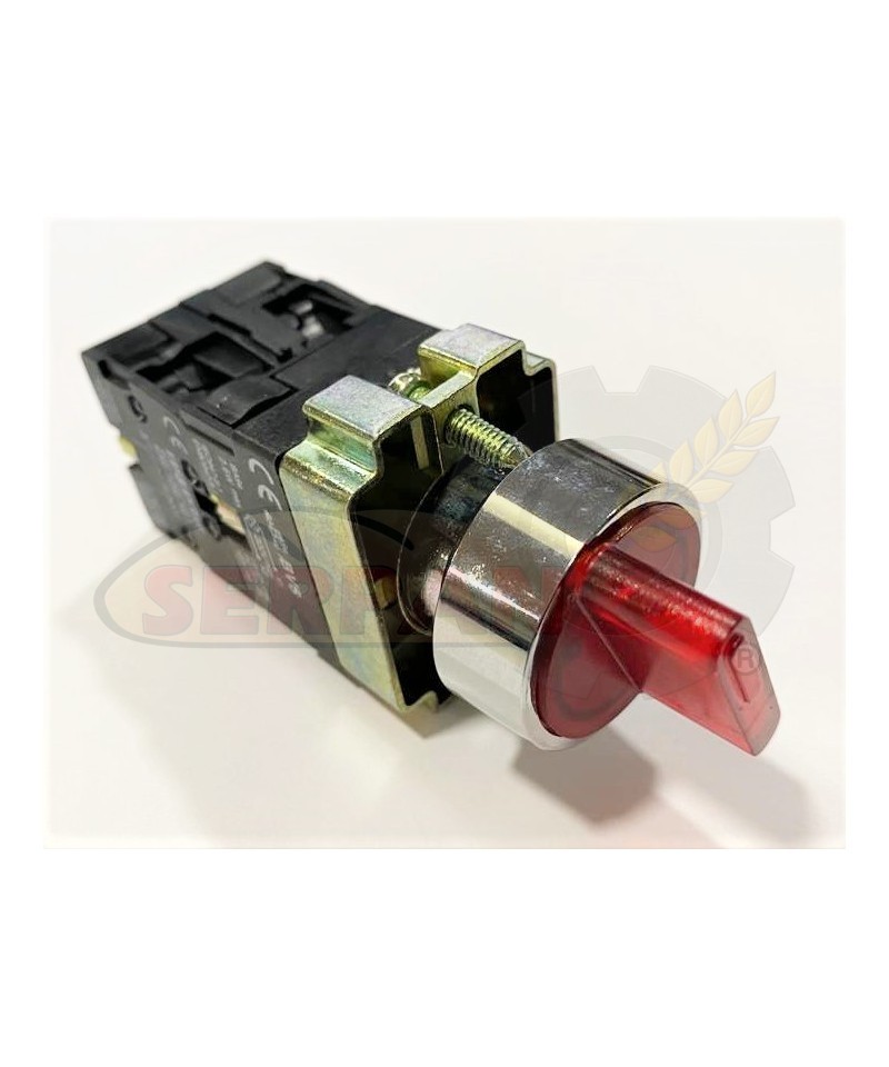 SELECTOR LUMINOSO ROJO 3 POSICIONES INTERRUPTOR PESADORA DIVISORA AMASADORA HORNO REFINADORA