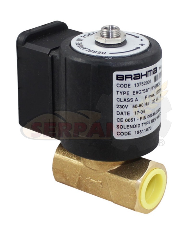 ELECTROVÁLVULA BRAHMA E6G S8 R1/4" B/BE6 GMOC CODE 13752004
