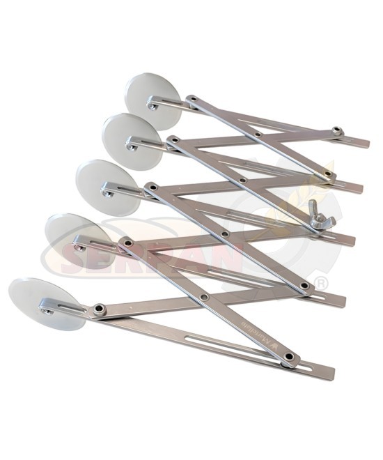 MARTELLATO CORTANTE MASA EXTENSIBLE PASTELERIA HOJALDRE CROISSANTS DE 5 RUEDAS INOX