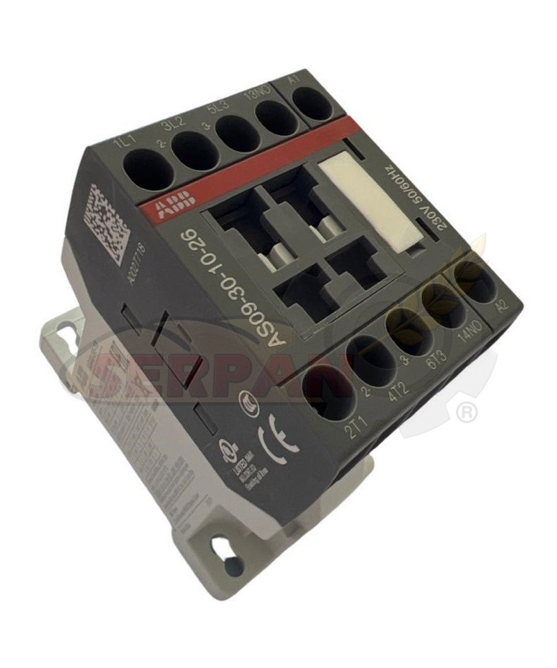 CONTACTOR ABB HORNO FM AS09-30-10-26 3P+N/O 230VAC 22A RX RXB